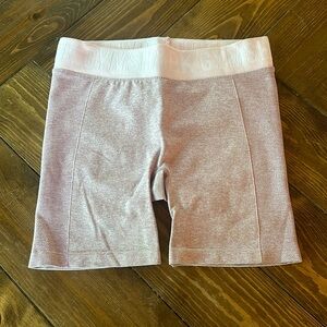 Women’s light pink gymshark athletic shorts